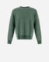 Herno RESORT SWEATER IN HERRINGBONE ALPACA JACQUARD Olive Green MG00025UR702087500