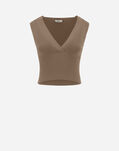 Herno ENDLESS VISCOSE RIB TOP Camel MV000001D760332155