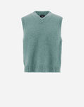 Herno VEST IN PLAIN ALPACA WOOL Green MV000005U702447201