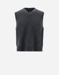 Herno VEST IN PLAIN ALPACA WOOL Grey MV000005U702449460