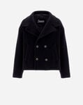 Herno PEA COAT IN WOOLEN CLOTH Black PE000042U334189300