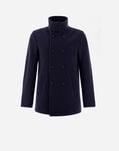 Herno PEA COAT IN NEW VELOUR AND ECOAGE Navy Blue PE000043U334309200