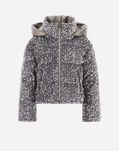 Herno BOMBER JACKET IN VELVET PAILLETTES AND NYLON ULTRALIGHT Light Grey PI000174G12623S9406