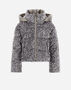 Herno BOMBER JACKET IN VELVET PAILLETTES AND NYLON ULTRALIGHT Light Grey PI000174G12623S9406