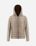 Herno BOMBER JACKET IN NYLON ULTRALIGHT & FLEECE Light Taupe PI001009U120172600