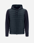 Herno BOMBER JACKET IN NYLON ULTRALIGHT & FLEECE Navy Blue PI001009U120179200