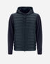 Herno BOMBER JACKET IN NYLON ULTRALIGHT & FLEECE Navy Blue PI001009U120179200