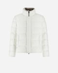 Herno BOMBER JACKET IN ARENDELLE AND FAUX FUR White PI001019U12414Z1000