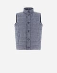 Herno RESORT WAISTCOAT IN COTTON-EFFECT DENIM Navy Blue PI00102UR131919200