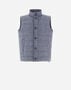 Herno RESORT WAISTCOAT IN COTTON-EFFECT DENIM Navy Blue PI00102UR131919200