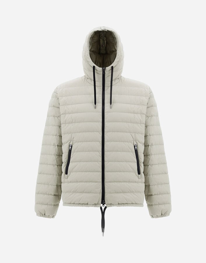 Herno BOMBER JACKET IN ULTRALIGHT CREASE Natural PI001108U124942605