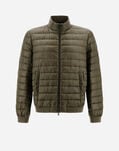 Herno NYLON ULTRALIGHT AND KNIT BOMBER JACKET Military PI001112U120177745