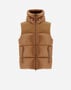 Herno VEST IN NYLON ULTRALIGHT AND LINEN VELVET Camel PI001154U12020Z2157