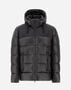 Herno BOMBER JACKET IN NYLON ULTRALIGHT AND LINEN VELVET Dark Grey PI001178U12020Z9478