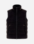 Herno SUEDE-LOOK SLEEVELESS JACKET Black PI0016UNW124549300