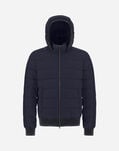 Herno BOMBER JACKET IN ECOAGE AND SILK CASHMERE New Blue PI0017UNW124569202