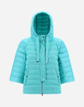 Herno CASHMERE SILK AND NYLON ULTRALIGHT A-LINE JACKET Aqua PI001850D380877102