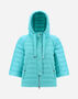 Herno CASHMERE SILK AND NYLON ULTRALIGHT A-LINE JACKET Aqua PI001850D380877102