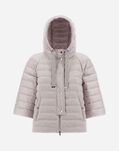Herno CASHMERE SILK AND NYLON ULTRALIGHT A-LINE JACKET Grey Pearl PI001850D380879402