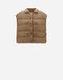 Herno SLEEVELESS NYLON ULTRALIGHT AND SPRING LACE JACKET Camel PI001897D120172155