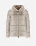 Herno BOMBER JACKET IN NYLON ULTRALIGHT AND NEW LADY FAUX FUR Chantilly PI001923D12017Z1985