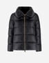 Herno BOMBER JACKET IN NYLON ULTRALIGHT AND NEW LADY FAUX FUR Black PI001923D12017Z9300