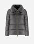 Herno BOMBER JACKET IN NYLON ULTRALIGHT AND NEW LADY FAUX FUR Grey PI001923D12017Z9480
