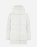 Herno A-SHAPE JACKET IN SATIN AND NEW LADY FAUX FUR White PI001934D12170Z1000