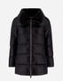 Herno A-SHAPE JACKET IN NYLON ULTRALIGHT AND NEW LADY FAUX FUR Black PI001944D12017Z9300