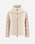 Herno CAPE IN NYLON ULTRALIGHT AND NEW LADY FAUX FUR Chantilly PI002017D12017Z1985