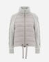 Herno SILK CASHMERE AND KNIT BOMBER JACKET Grey Pearl PI0021DNW380879402