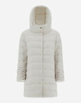 Herno SILK CASHMERE AND KNIT A-LINE JACKET Grey Pearl PI0022DNW380879402