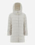 Herno SILK CASHMERE AND KNIT A-LINE JACKET Grey Pearl PI0022DNW380879402