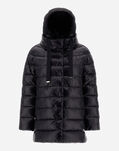 Herno NYLON ULTRALIGHT AND SILK CASHMERE A-LINE JACKET Black PI0024DNW120179300
