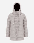 Herno NYLON ULTRALIGHT AND SILK CASHMERE A-LINE JACKET Grey Pearl PI0024DNW120179402