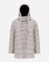 Herno NYLON ULTRALIGHT AND SILK CASHMERE A-LINE JACKET Grey Pearl PI0024DNW120179402