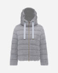 Herno SHINY KNIT BOMBER JACKET Pearl PI0025DNW125679409
