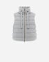 Herno SHINY KNIT SLEEVELESS JACKET Pearl PI0026DNW125679409