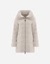 Herno A-SHAPE CASHMERE SILK WITH KNITTED COLLAR Brown PI0379D38087M071985