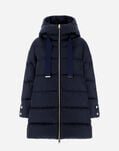 Herno A-SHAPE JACKET IN SATIN New Blue PI1304D12170Z9202