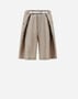 Herno GLOBE CROPPED TROUSERS IN PHOTOCROMATIC MONOGRAM Light Beige PT000007X12671J1980