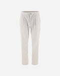 Herno RESORT TROUSERS IN SUEDE EFFECT Ice PT00001UR124541310