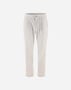 Herno RESORT TROUSERS IN SUEDE EFFECT Ice PT00001UR124541310