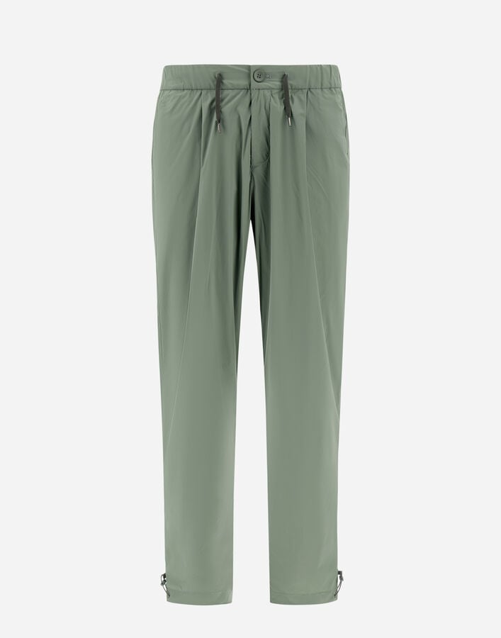 Herno RESORT TROUSERS IN LIGHT NYLON STRETCH Sage PT00002UR12431SZ7205