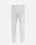 Herno VINTAGE COTTON TROUSERS White PT000037U131841000