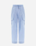 Herno NEW TECHNO TAFFETA' CARGO TROUSERS Light Blue PT000044D124839006