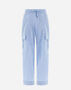 Herno NEW TECHNO TAFFETA' CARGO TROUSERS Light Blue PT000044D124839006