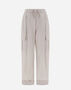 Herno NEW TECHNO TAFFETA' CARGO TROUSERS Grey Pearl PT000044D124839402