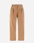 Herno PLEATED VISCOSE EFFECT TROUSERS Sand PT000048D126072000
