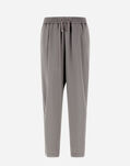 Herno RESORT TROUSERS IN SATIN EFFECT Light Grey PT00004DR125469433